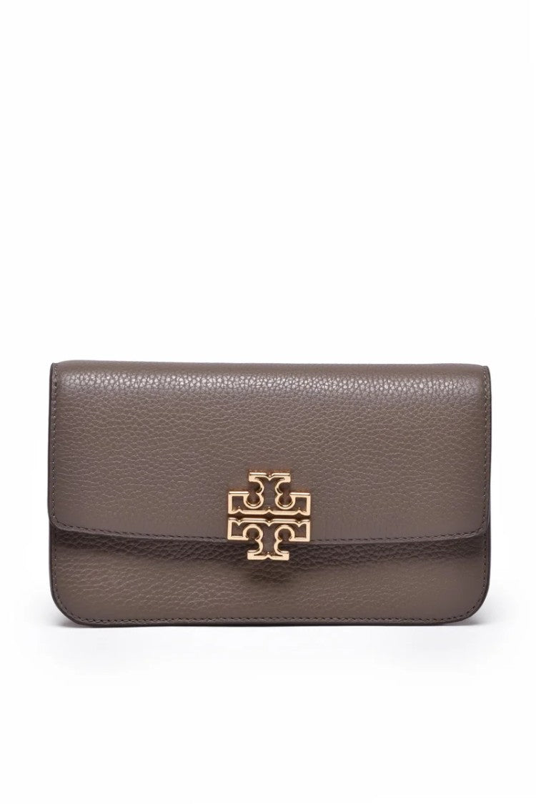 Tory Burch Britten Chain Wallet Shoulder Bag - Grey