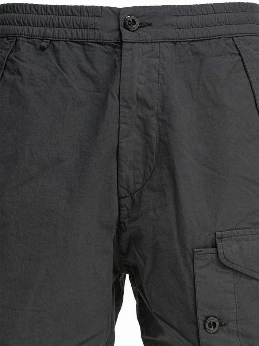 C.P. Company Relaxed Fit Black Shorts With Utility Pockets