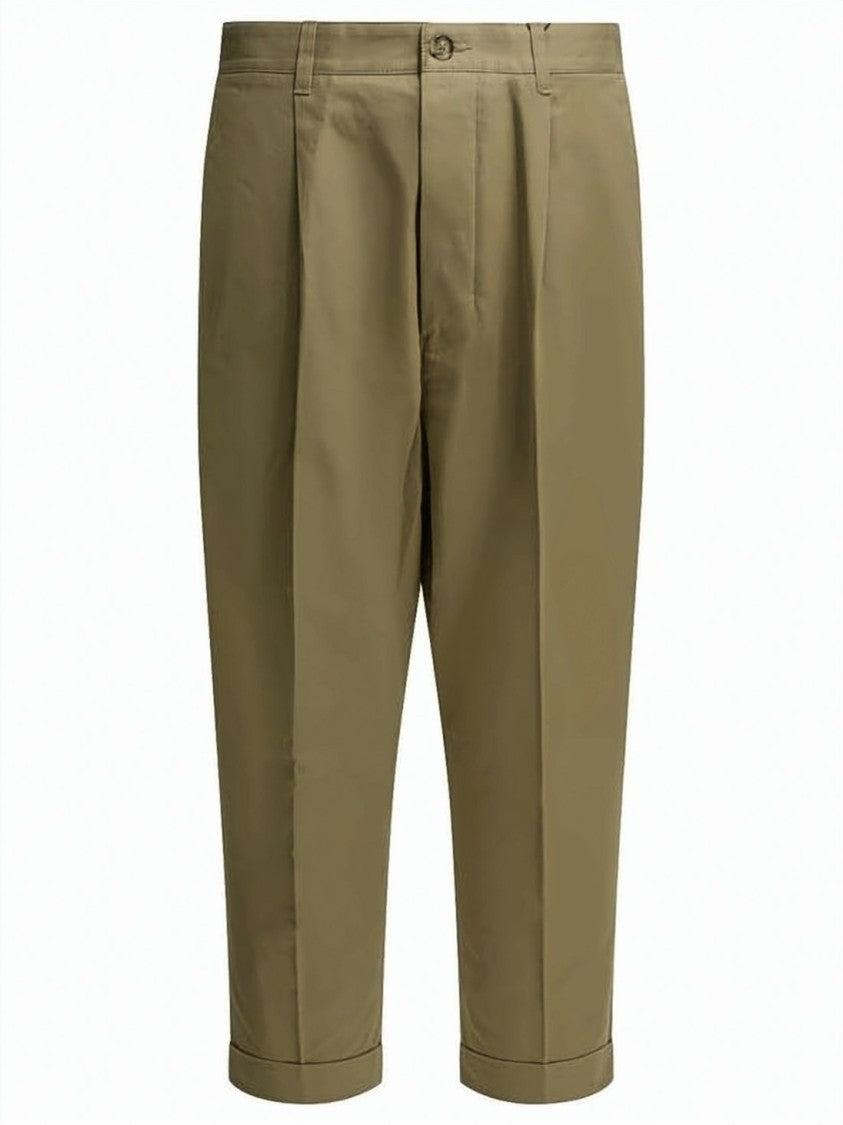 Ami Paris Tailored Brown Straight Pants
