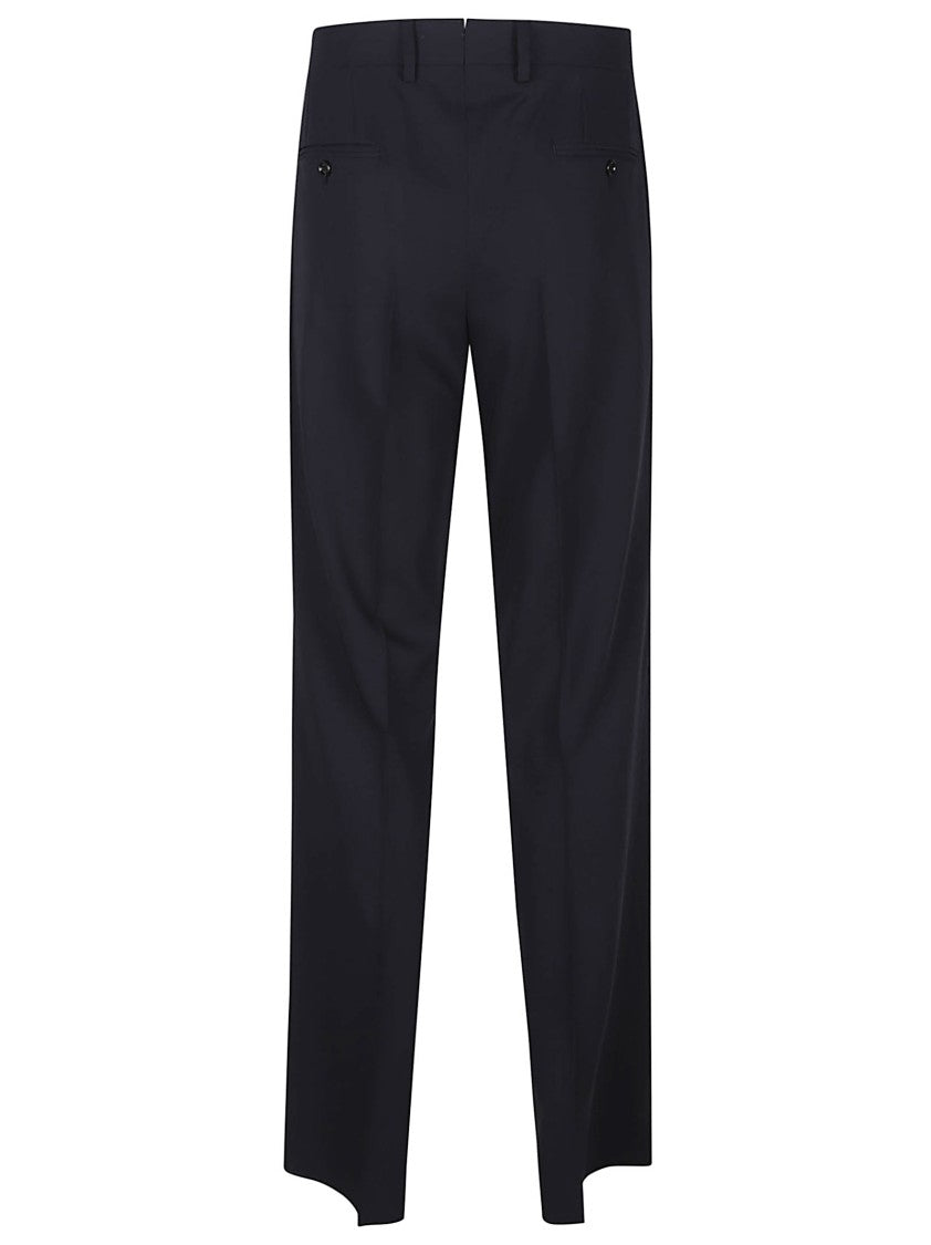 Lardini Black Virgin Wool Formal Pants