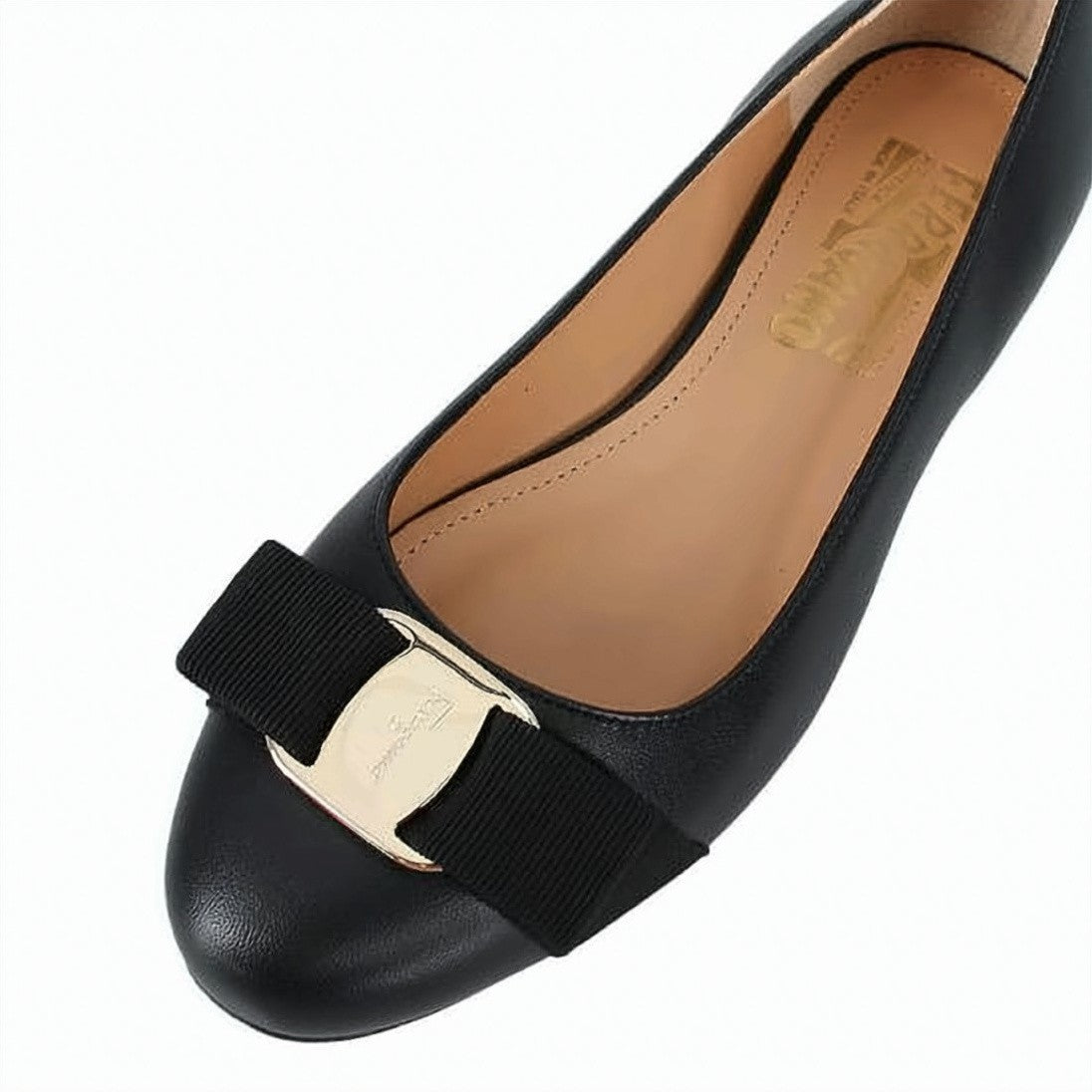 Salvatore Ferragamo Textured Cowhide Leather Flat Shoes