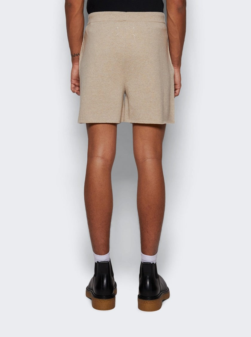 Maison Margiela Relaxed-Fit Walnut Shorts With Drawstring Waist