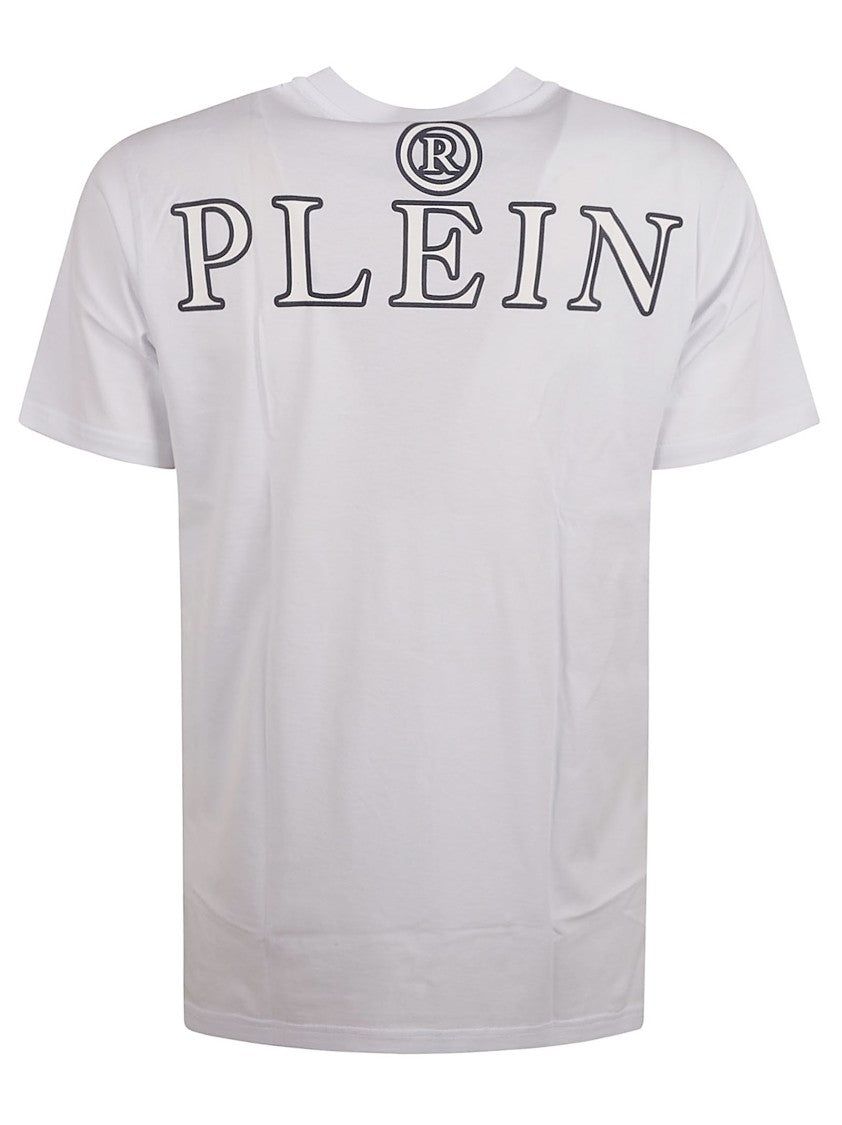 Philipp Plein Classic White T-Shirt With Hexagonal Logo