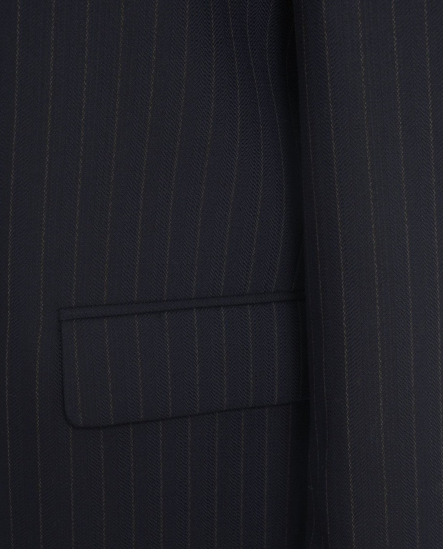 Golden Goose Pinstripe Single-Breasted Blazer With Peak Lapel