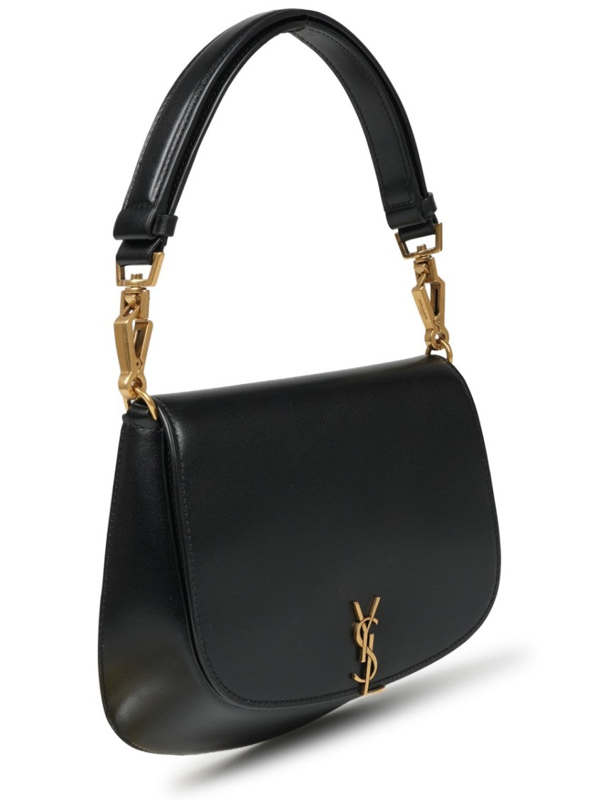 Saint Laurent Sleek Structured Handbag In Smooth Calfskin