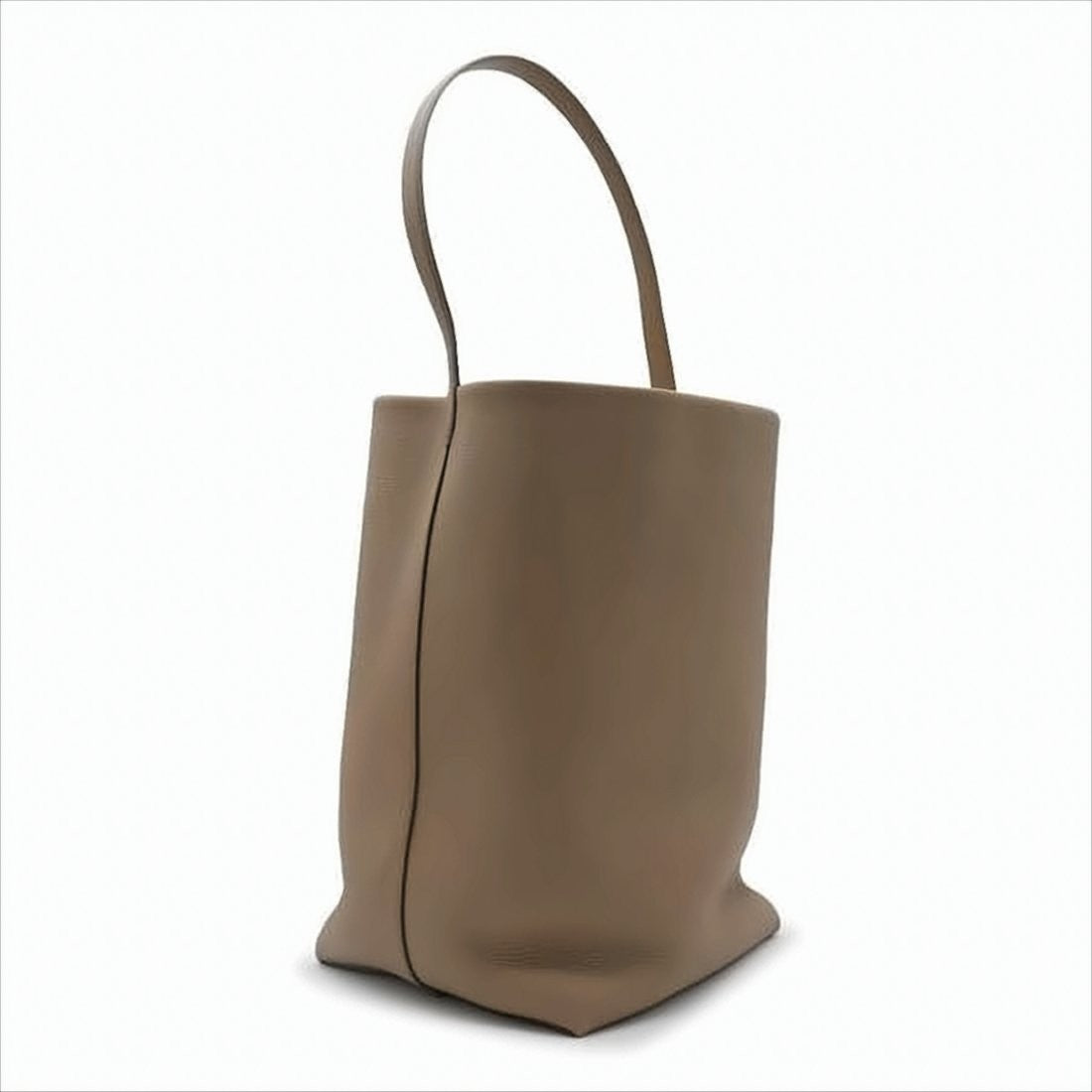 The Row Structured Brown Calf Leather Tote