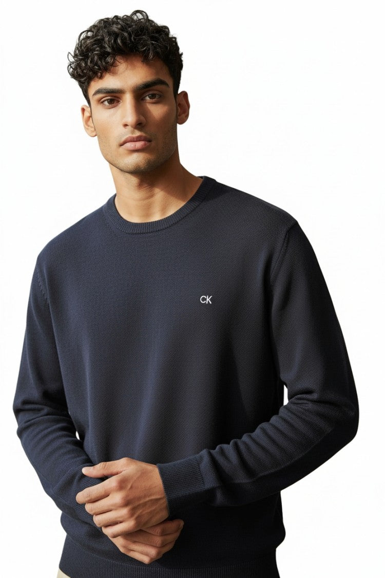 Calvin Klein Long-Sleeve Organic Cotton Knit Top
