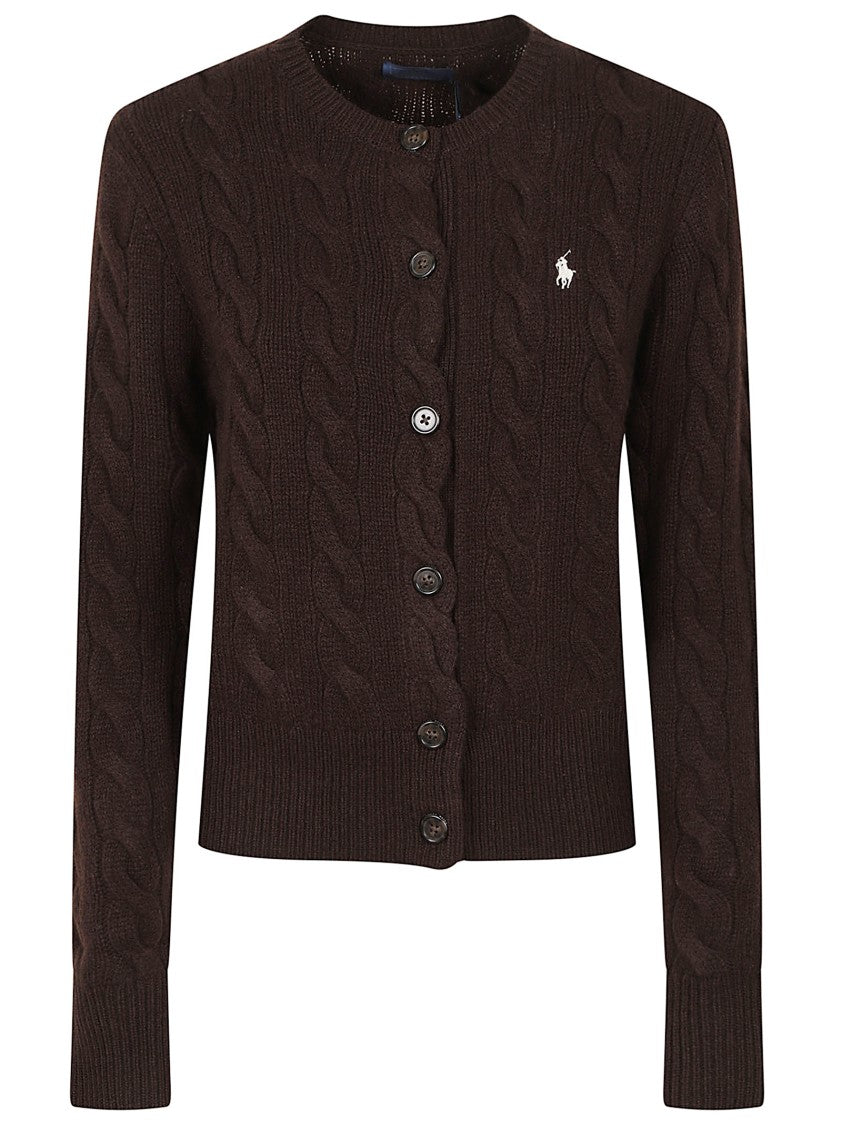 Polo Ralph Lauren Brown Cashmere Wool Cardigan
