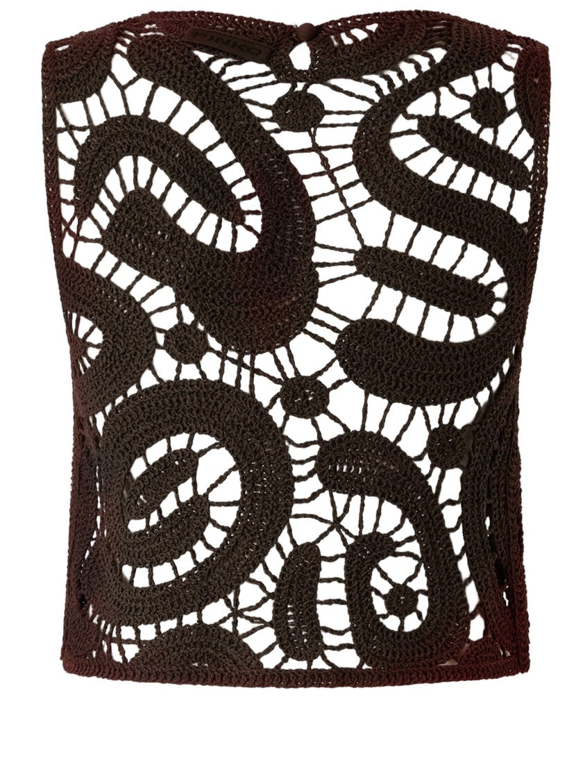 Pinko Intricate Crochet Sleeveless Top