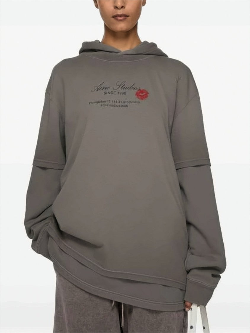 Acne Studios Oversized Cotton Hoodie With Subtle Logo