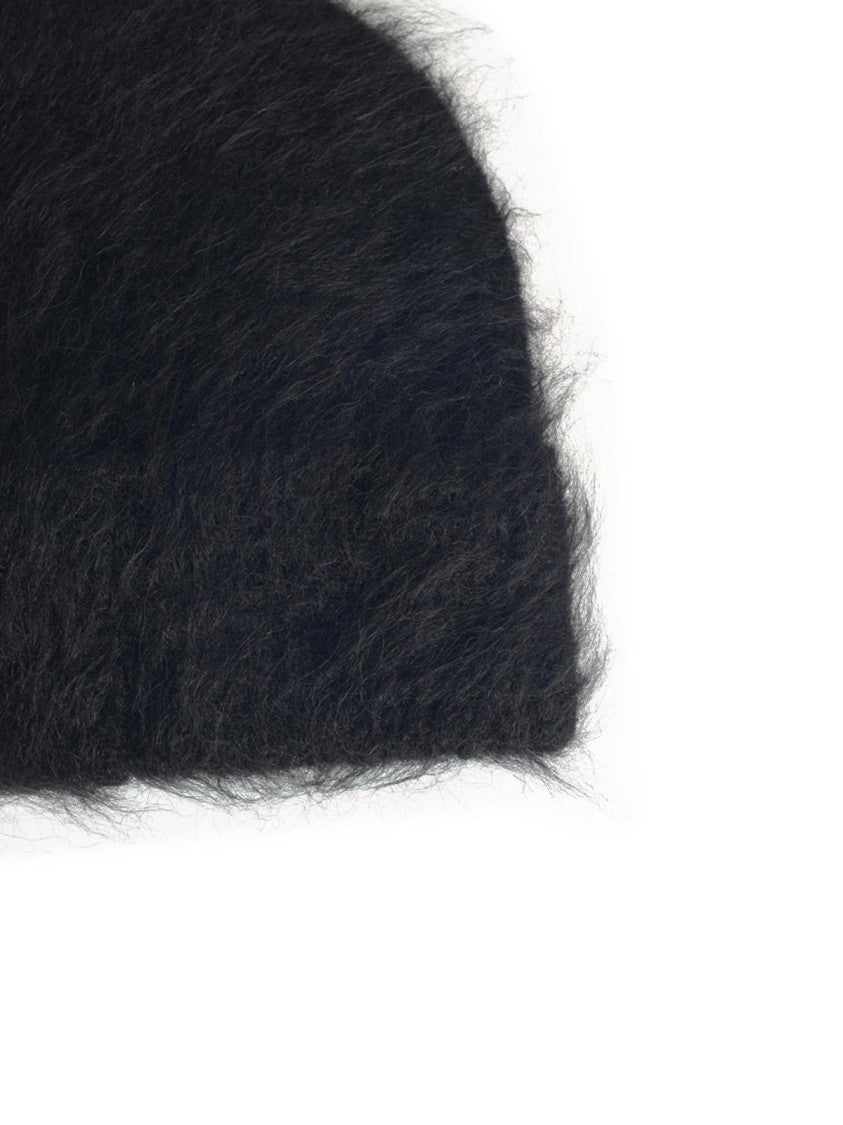 Séfr Fuzzy' Black Alpaca Blend Beanie
