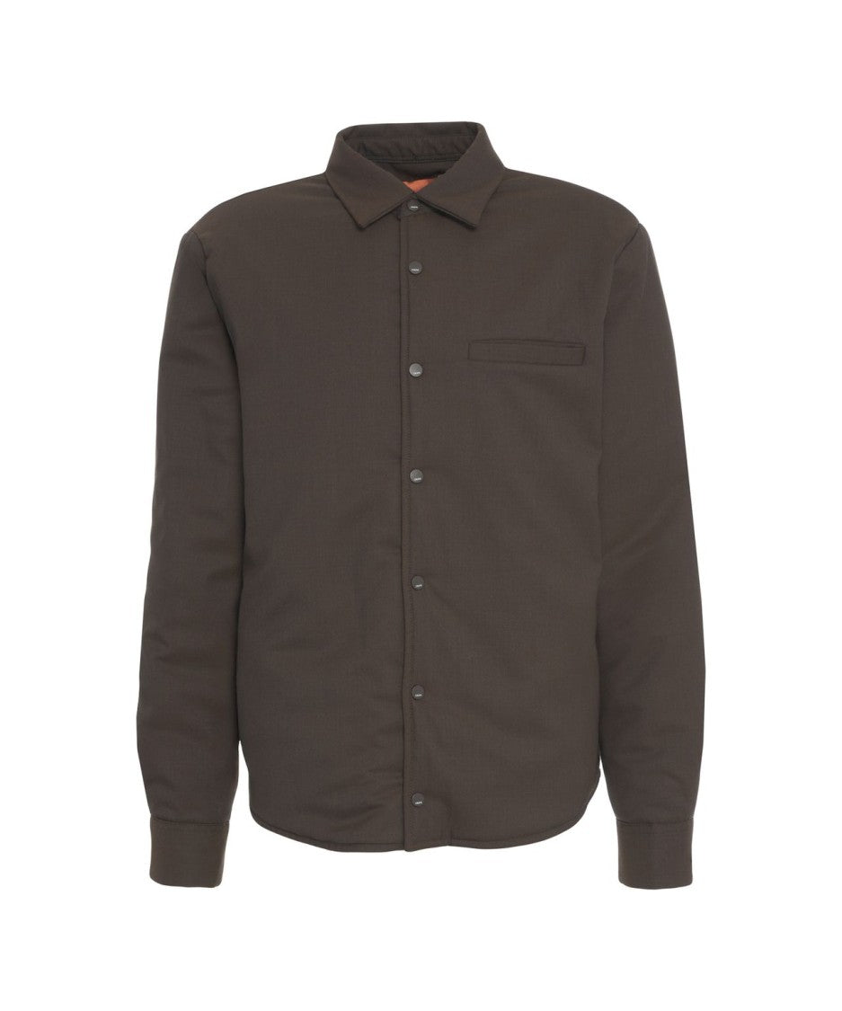 Cruna Padded Overshirt With Classic Collar