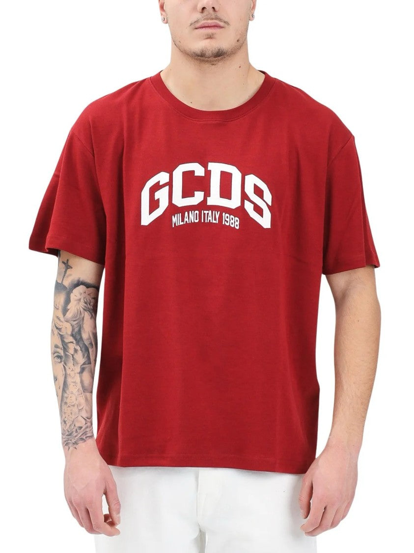 Gcds Red Cotton T-Shirt