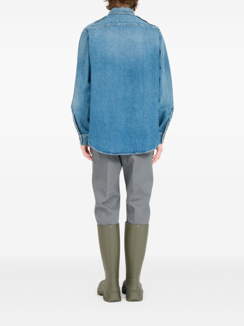 Maison Margiela Denim Shirt With Button-Down Front And Chest Pockets