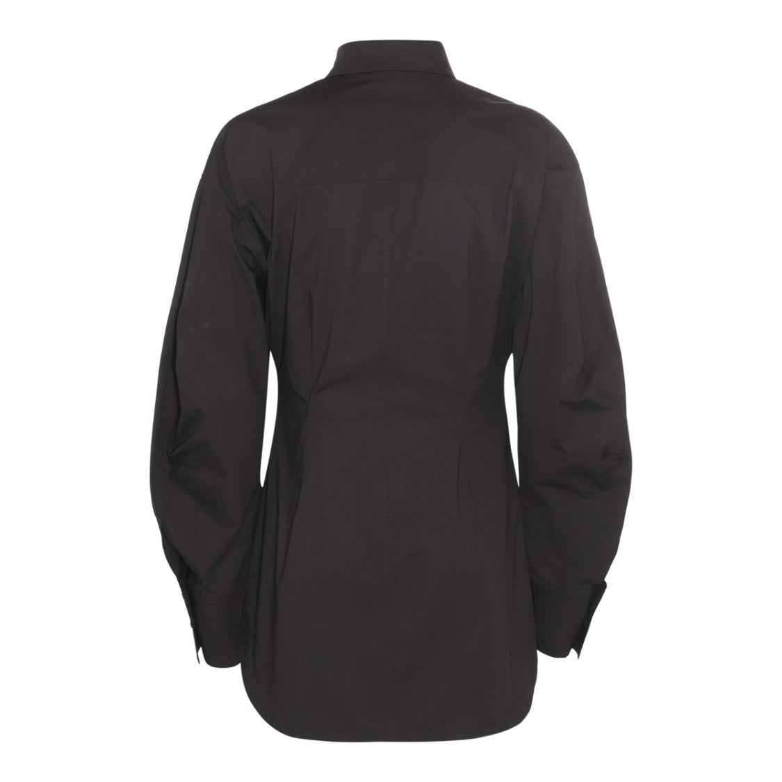 The Attico Cut-Out Bustier Shirt Dress With Shaped Skirt