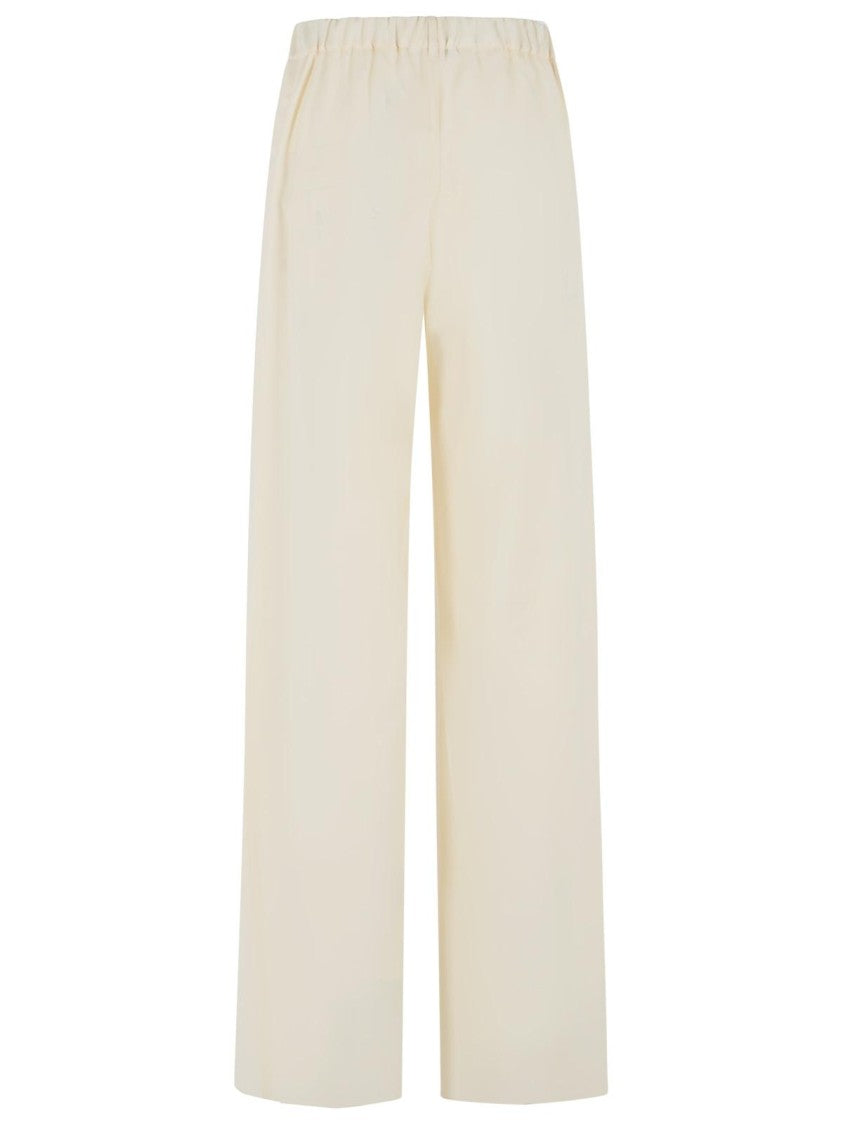 Max Mara Editto' Ivory White Virgin Wool Pants