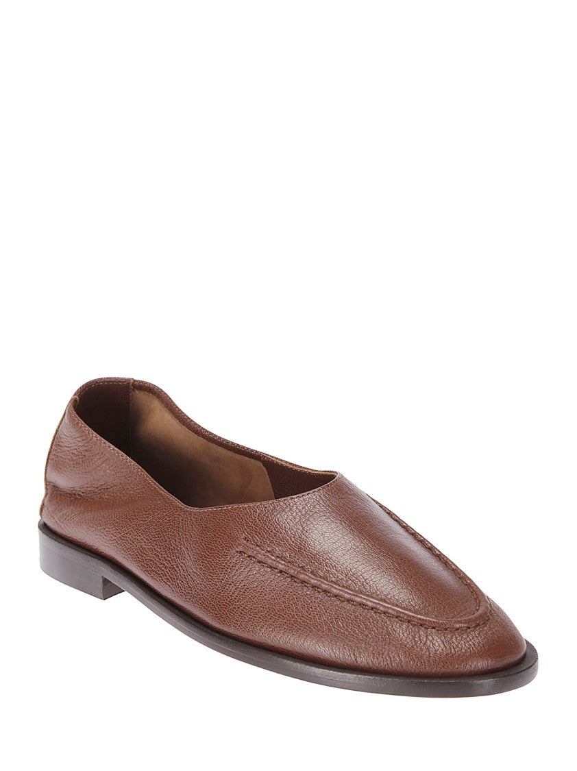 Hereu Soft Brown Leather Ballerinas