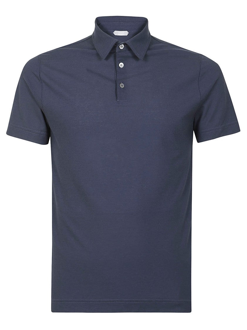 Zanone Classic Collared Polo In Cotton