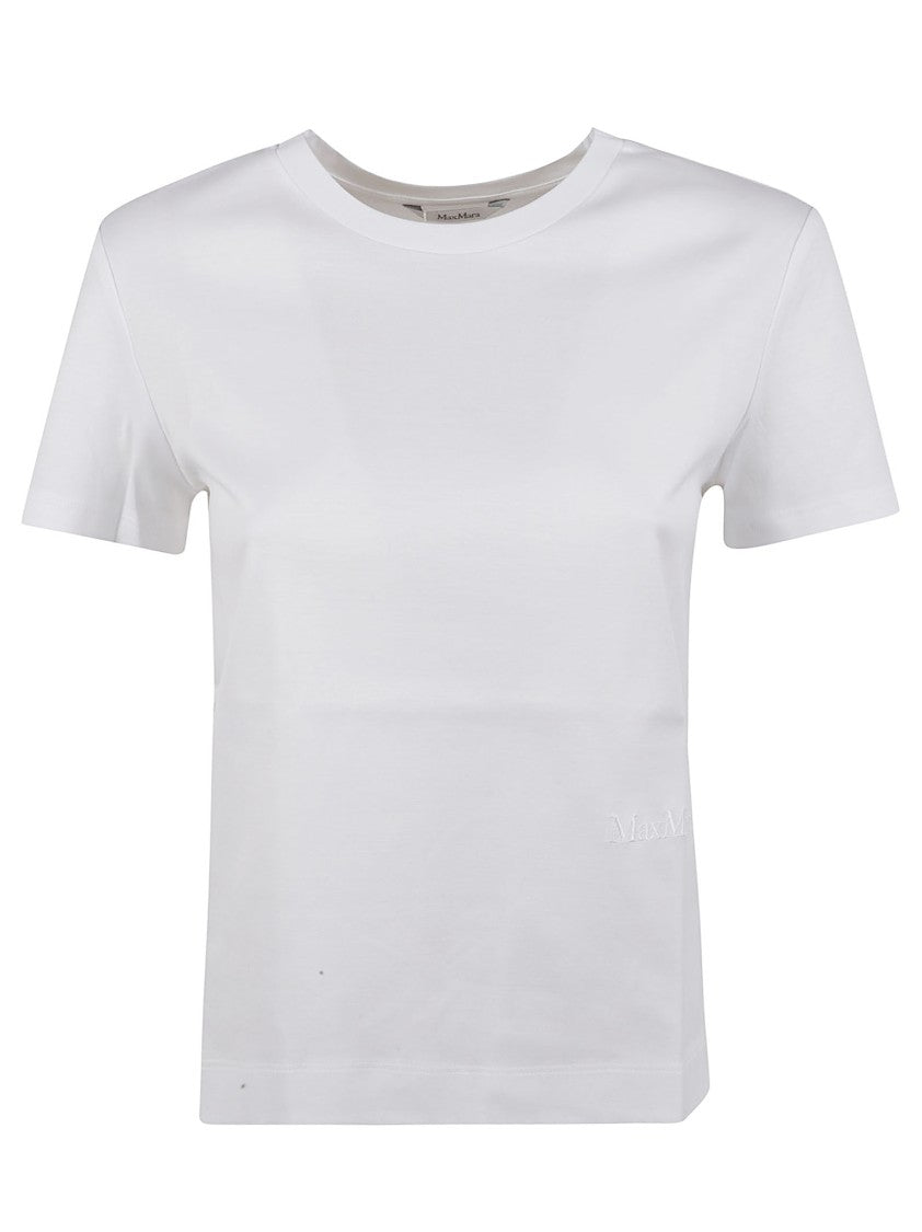 Max Mara Classic Short-Sleeve T-Shirt With Subtle Embroidery