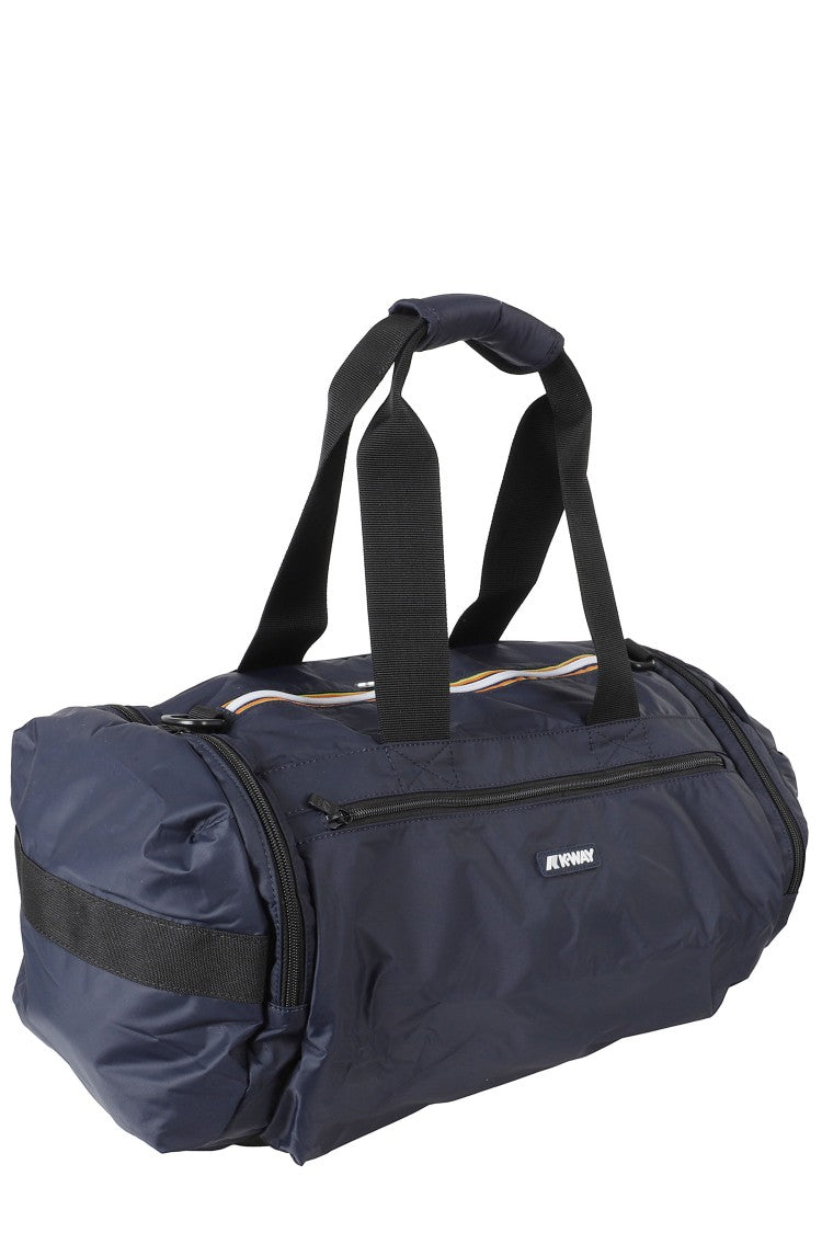K-Way Blue Mereville S Ribbon Handles Polyester Duffle Bag
