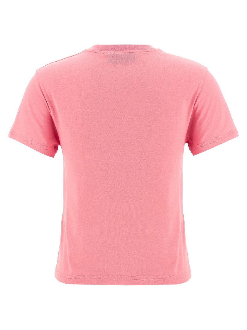 Gucci Retro-Inspired Pink Cotton T-Shirt With Logo Print