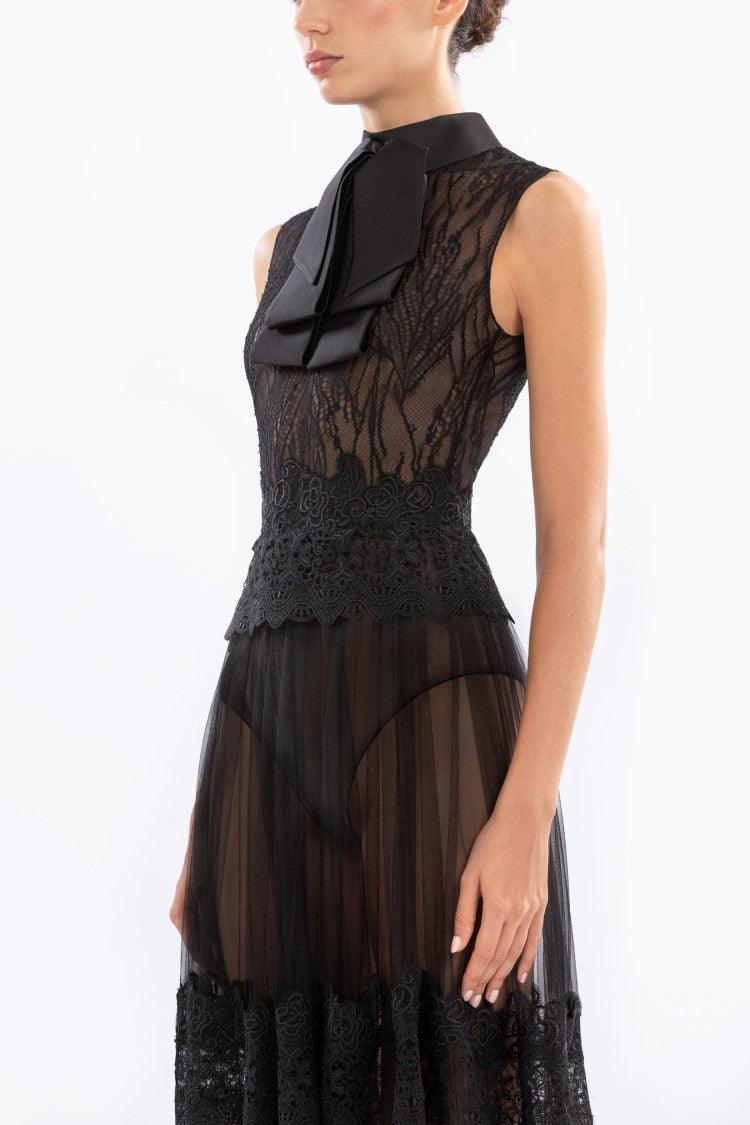 Saiid Kobeisy Lace Long Dress