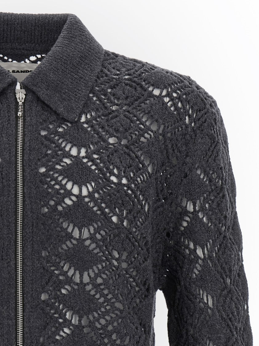 Jil Sander Openwork Wool Cardigan