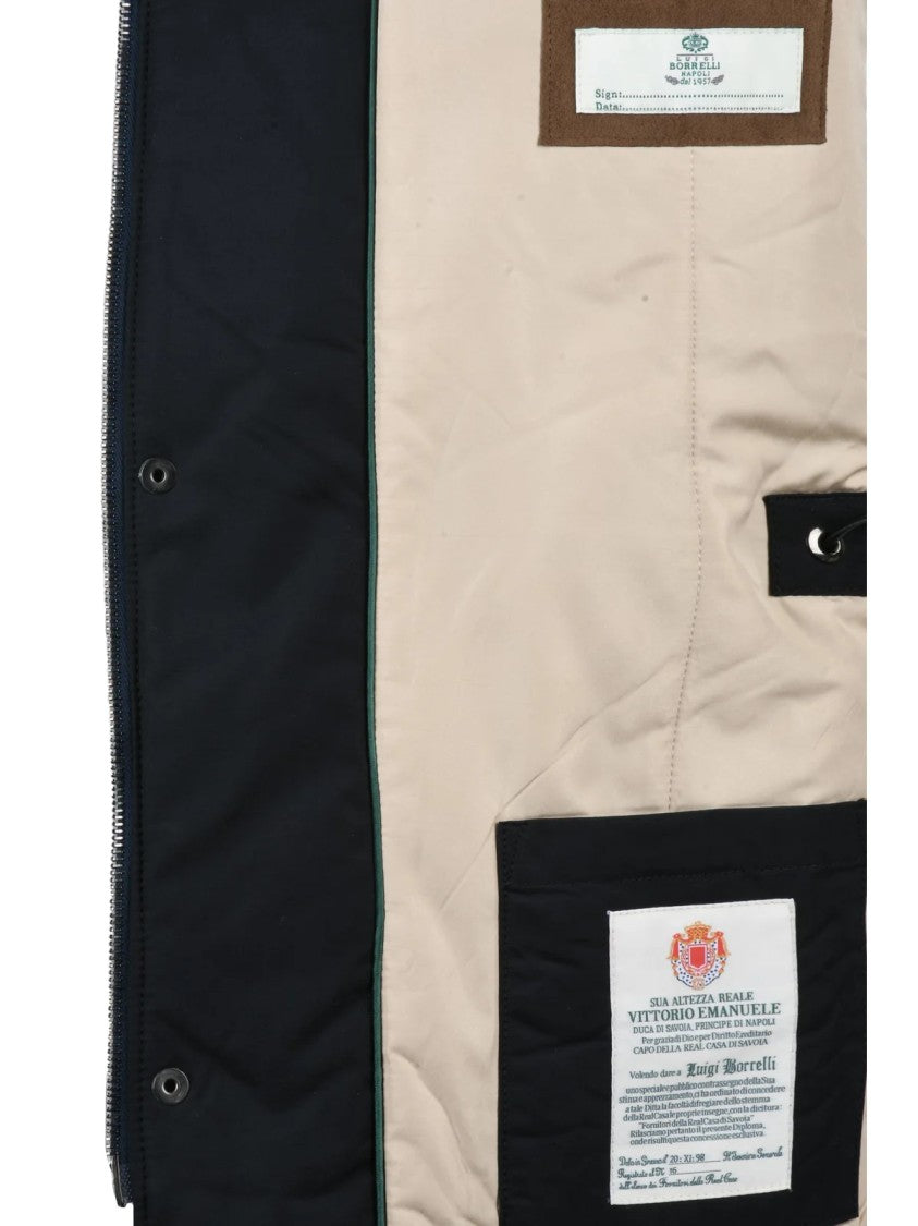 Luigi Borrelli Napoli Blue Quilted Polyester-Blend Jacket