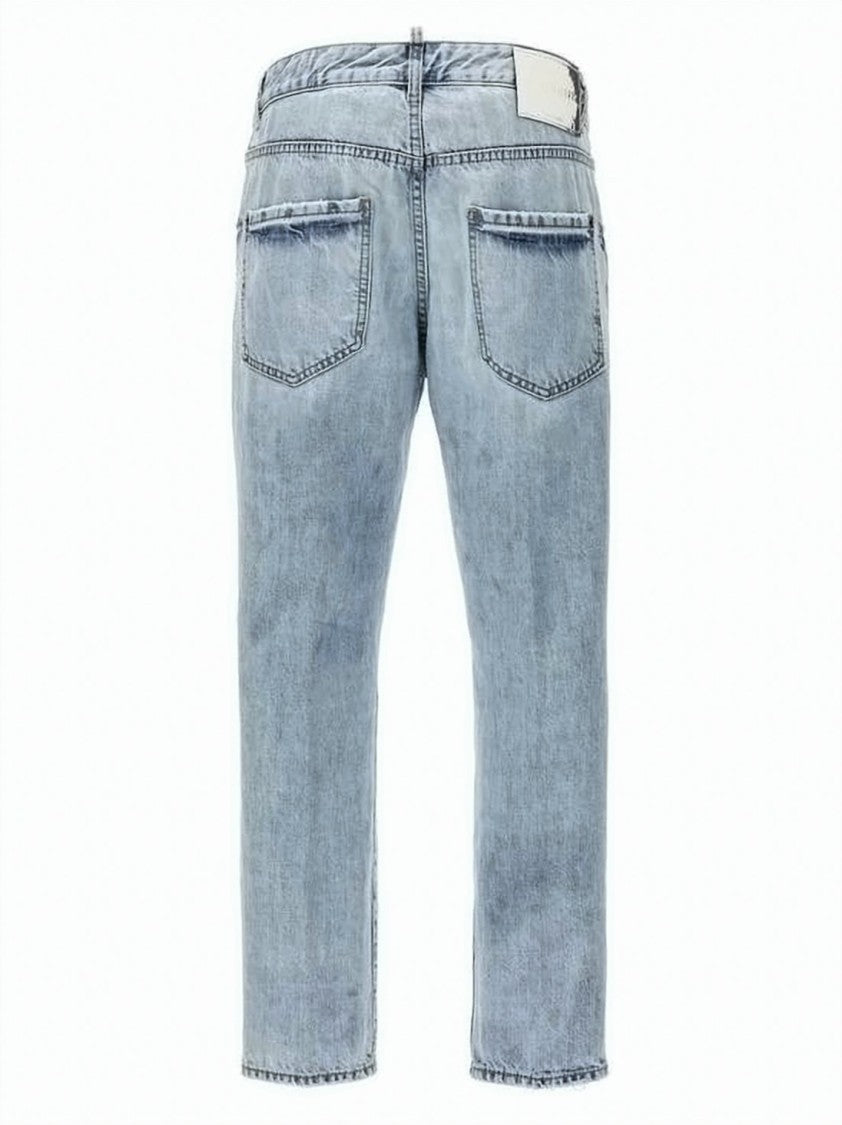 Dsquared2 Light Wash Distressed Denim Pants