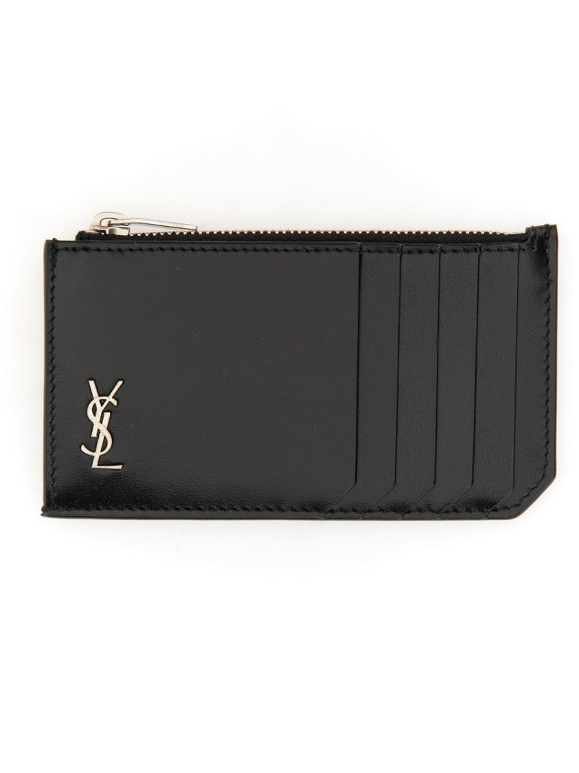 Saint Laurent Rectangular Leather Card Holder