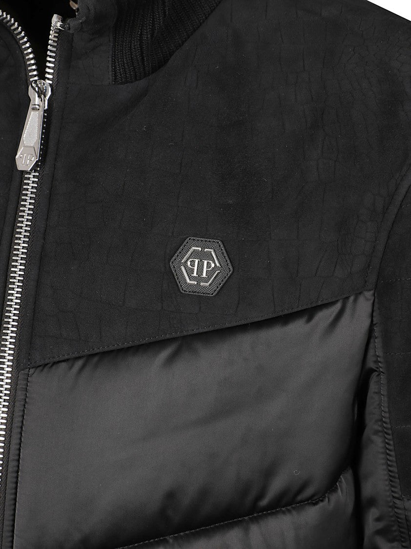 Philipp Plein Padded High-Collar Quilted Jacket