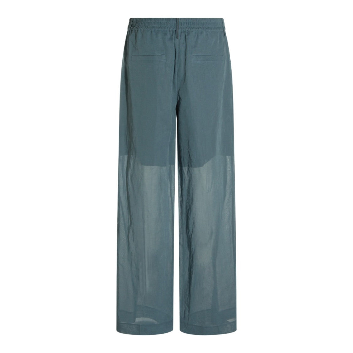 Brunello Cucinelli Wide-Leg Trousers With Elastic Waistband And Semi-Sheer Design
