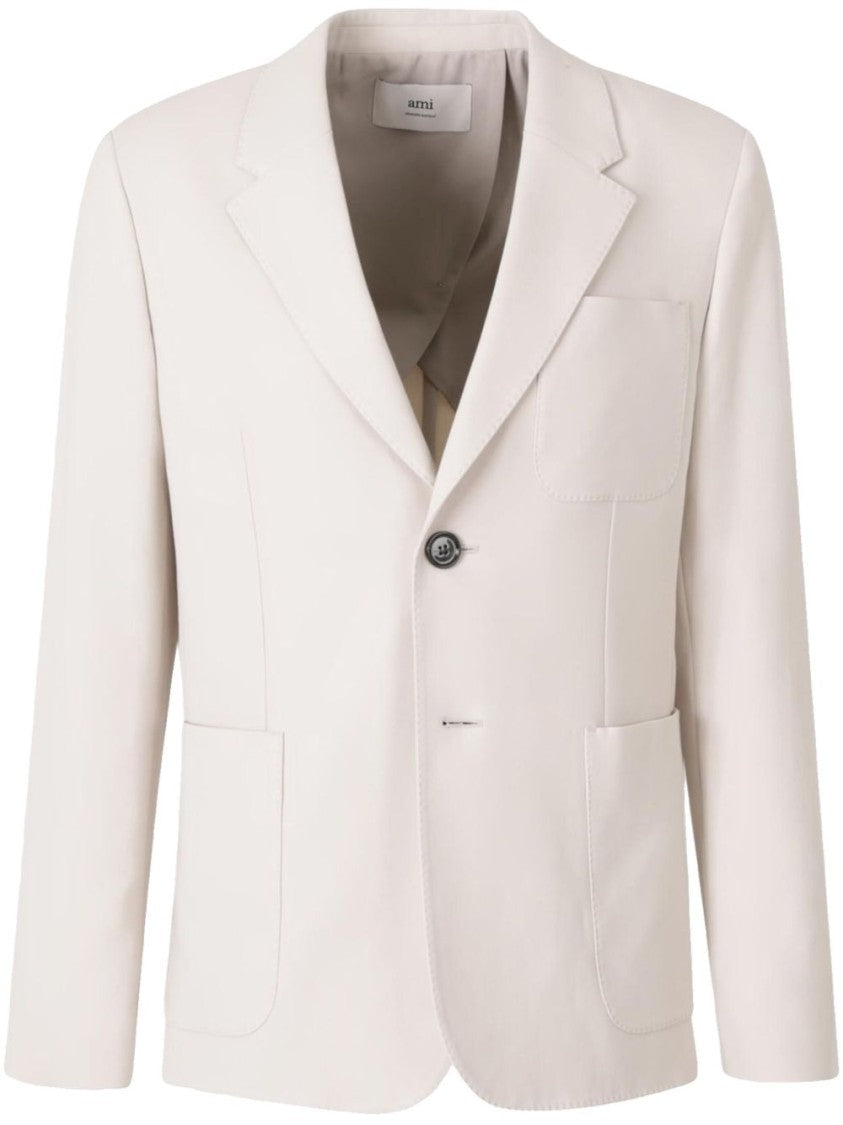 Ami Paris Beige Multi Pocket Patch Buttoned Jacket