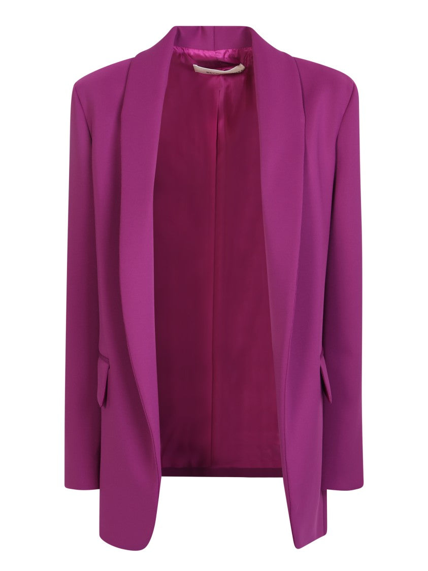 Blanca Vita Purple Blazer With Shawl Lapel