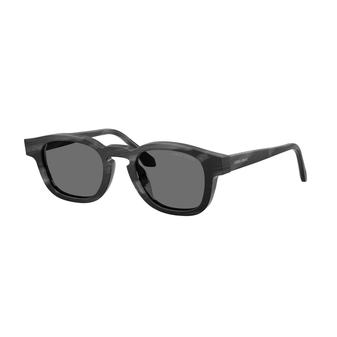 Giorgio Armani 0Ar8254u Rounded Square Acetate Sunglasses With Subtle Marbled Finish
