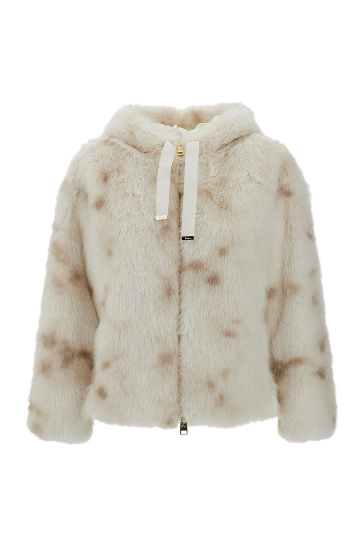 Herno Lynx-Effect Faux Fur Hooded Jacket