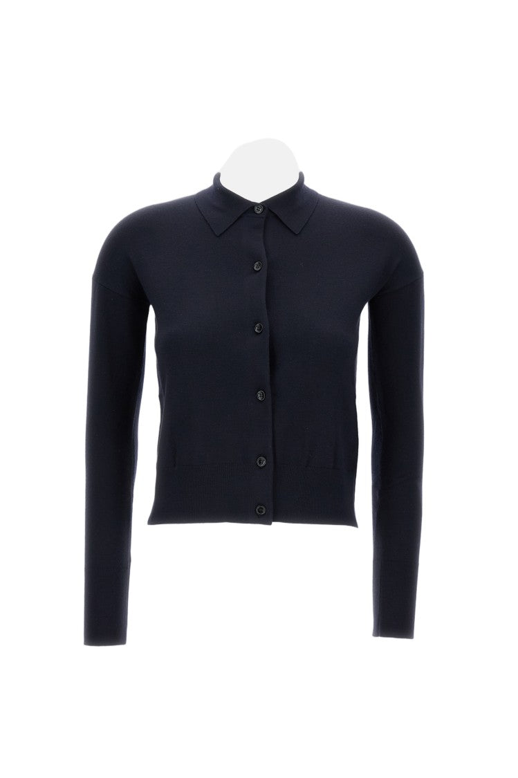 Max Mara Button-Front Cardigan With Classic Point Collar