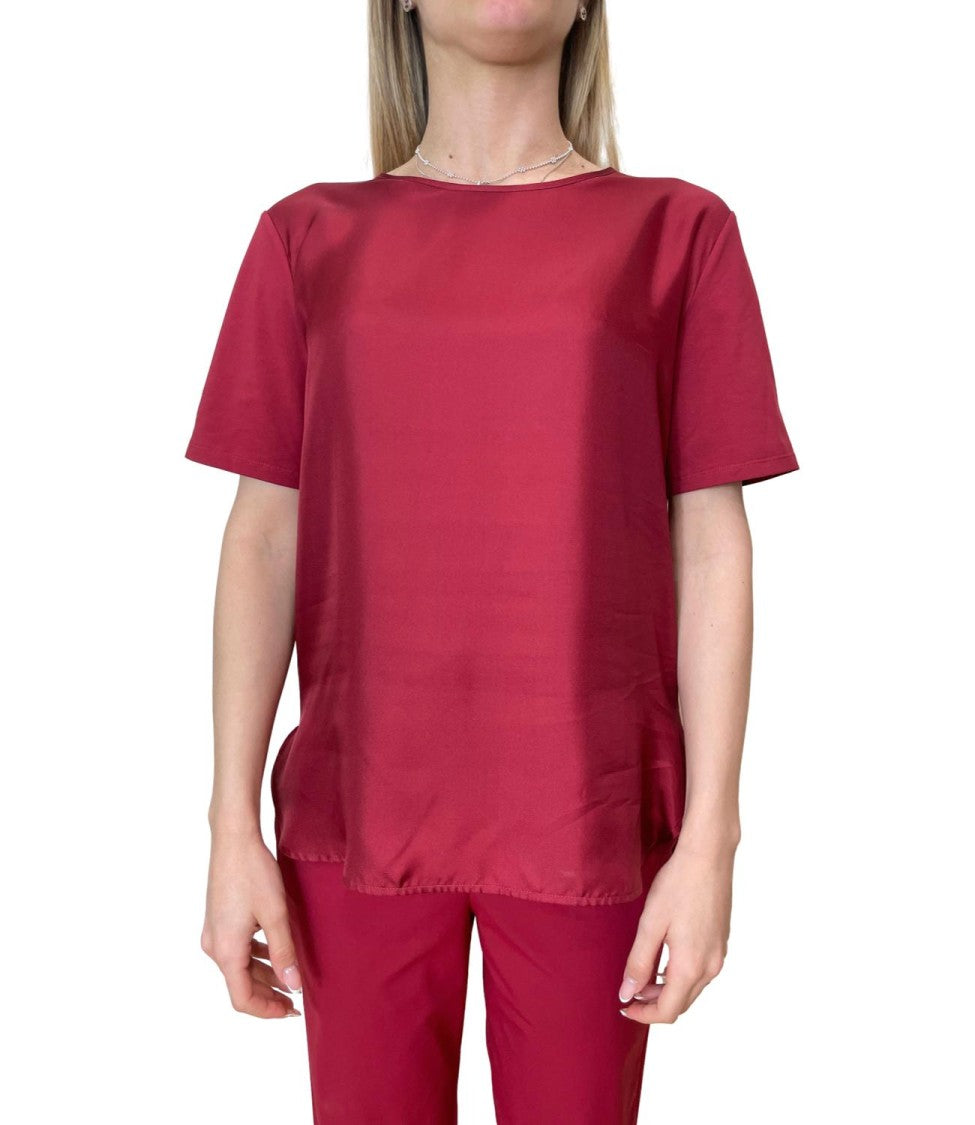 Max Mara Red Mmlotre Cotton Knit Top