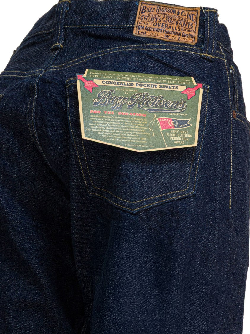 Buzz Rickson's Relaxed Fit Straight-Leg Jeans With Unique Stitching