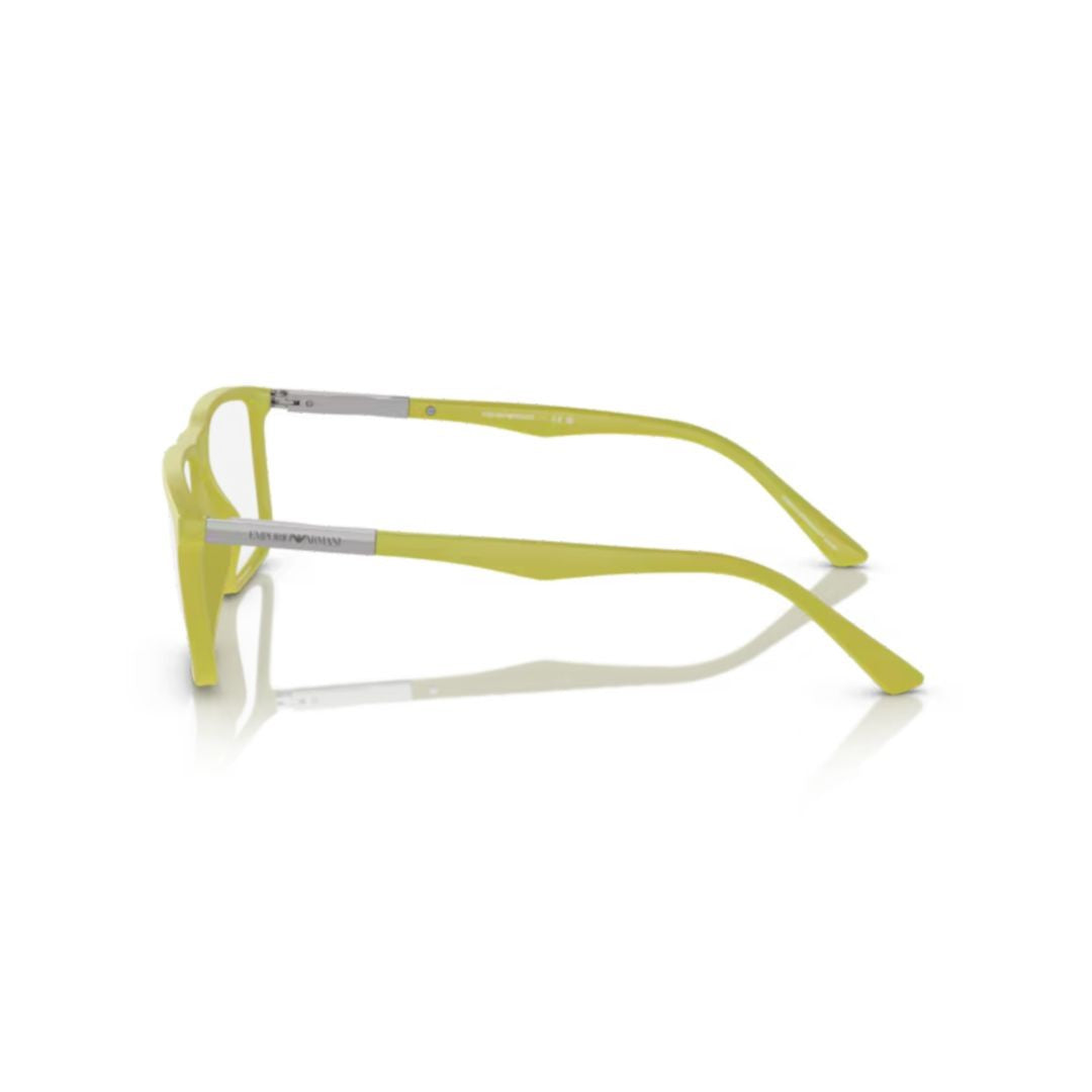 Emporio Armani 3221 Vista Rectangular Frame Eyeglasses With Silver Accents
