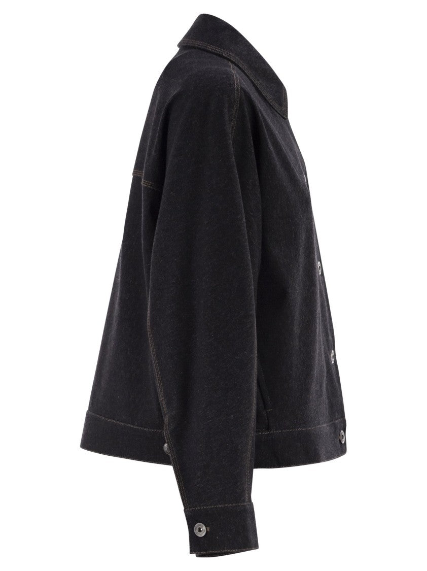 Max Mara Mxpnettare - Denim-Effect Jersey Jacket
