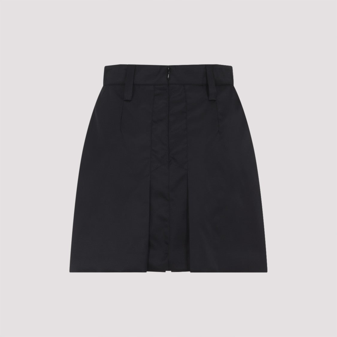 Prada Pleated Recycled Polyamide Skirt With Tailored Fit