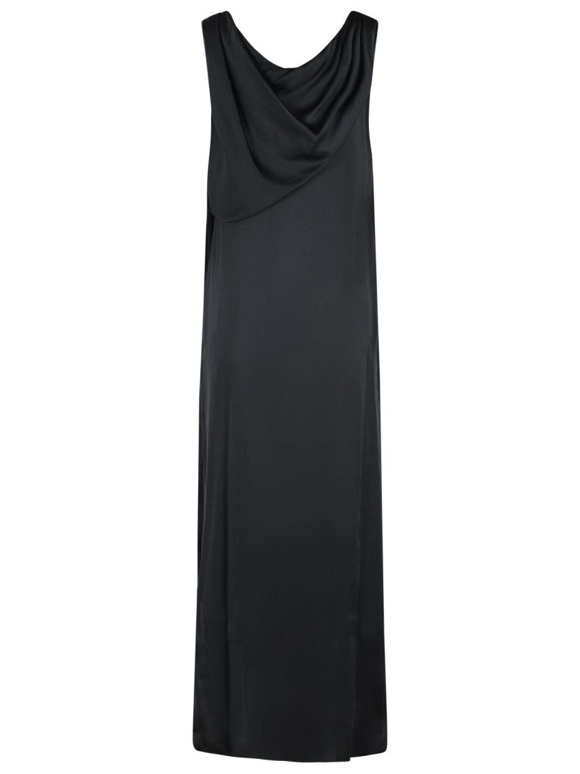 Maison Margiela Black Silk Blend Maxi Dress