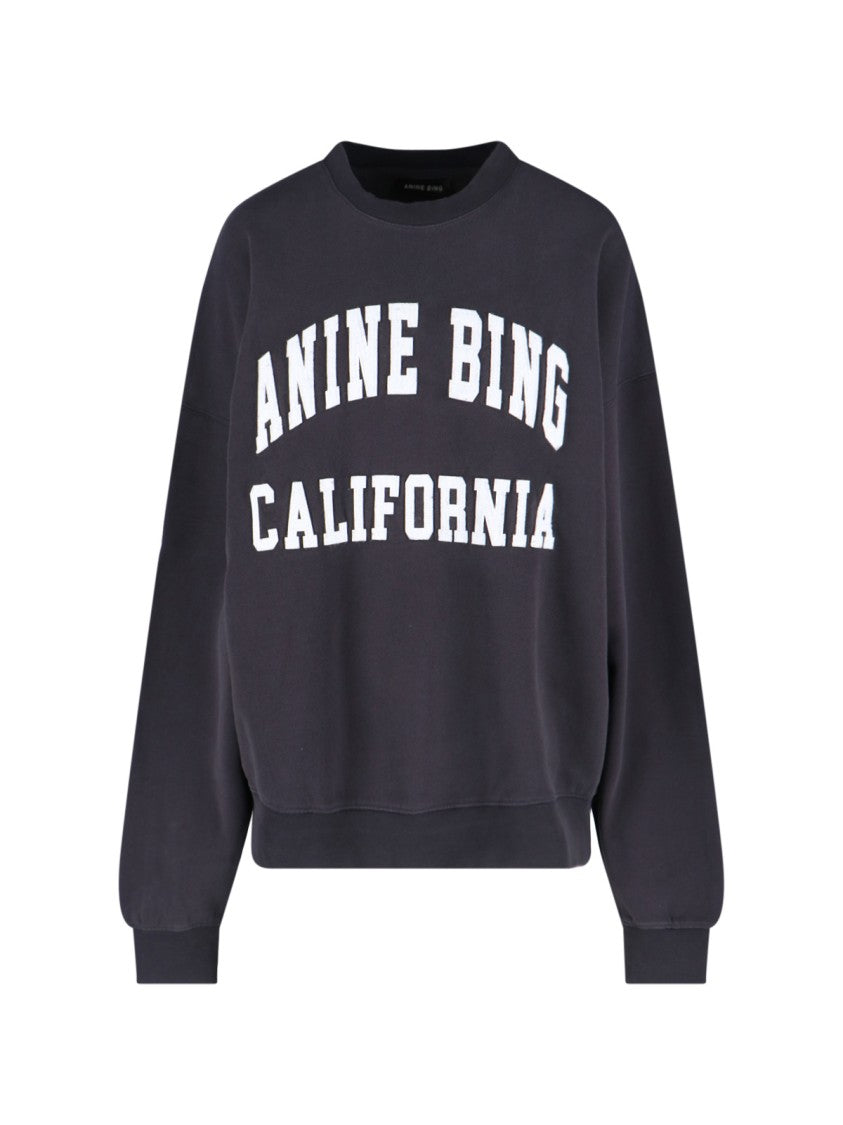 Anine Bing Crewneck Sweatshirt "Miles" Black