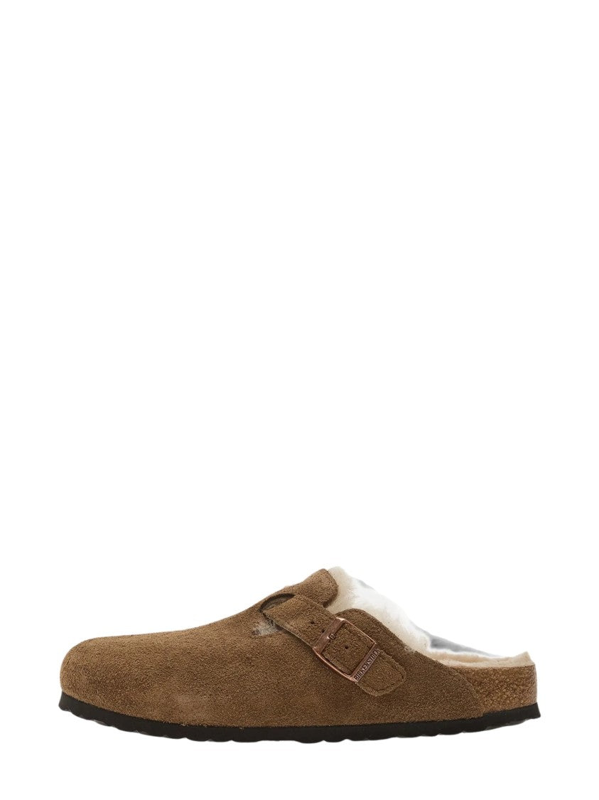 Birkenstock Boston Shearling-Lined Suede Clogs