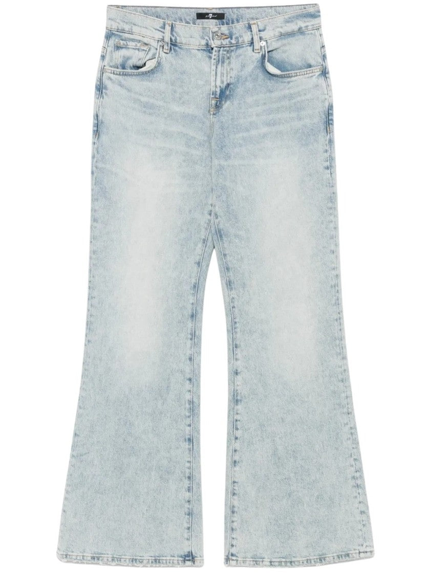 7 For All Mankind Spencer Flare Sahara With Worn Hem