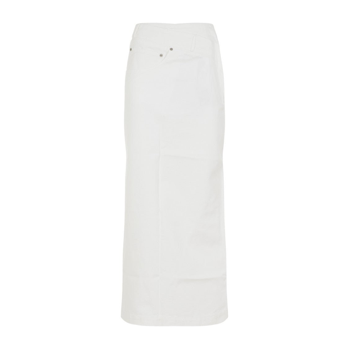 Loewe White Cotton Deconstructured Skirt