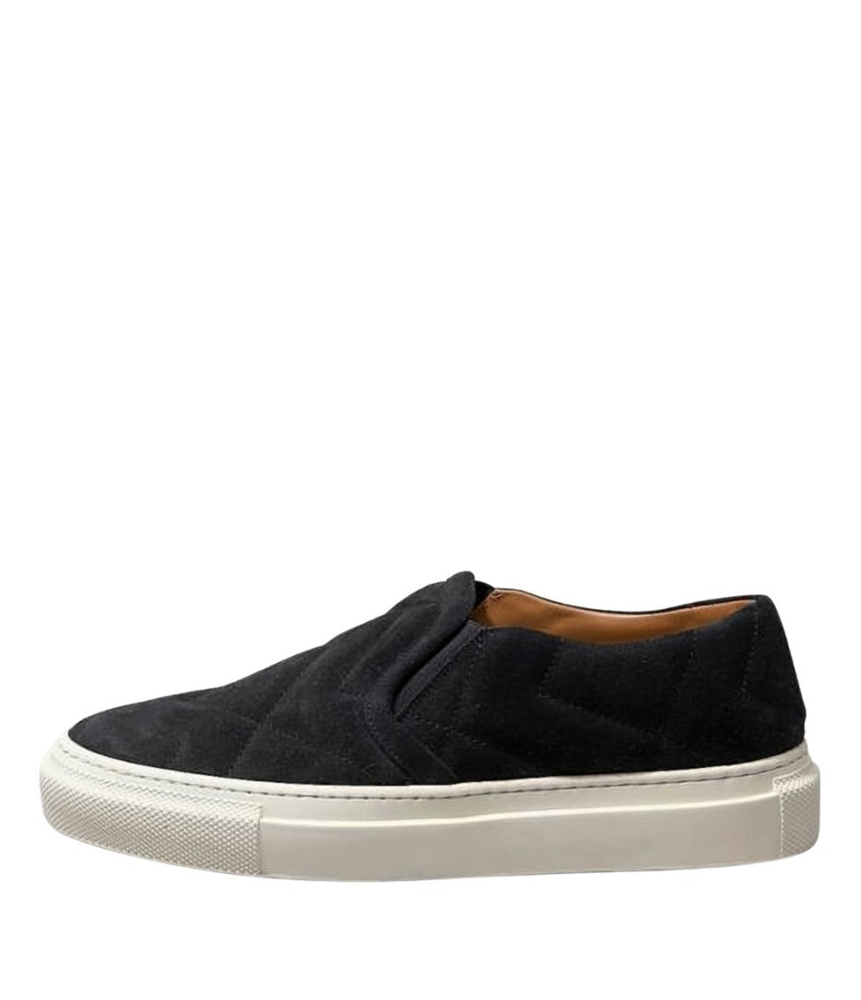 Buttero Suede Slip-On Sneakers With Textured Zigzag Pattern