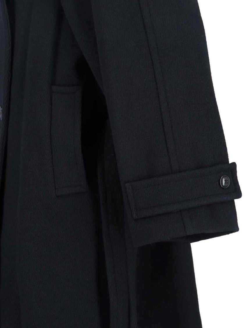 Low Classic Wool Twill Coat – Black