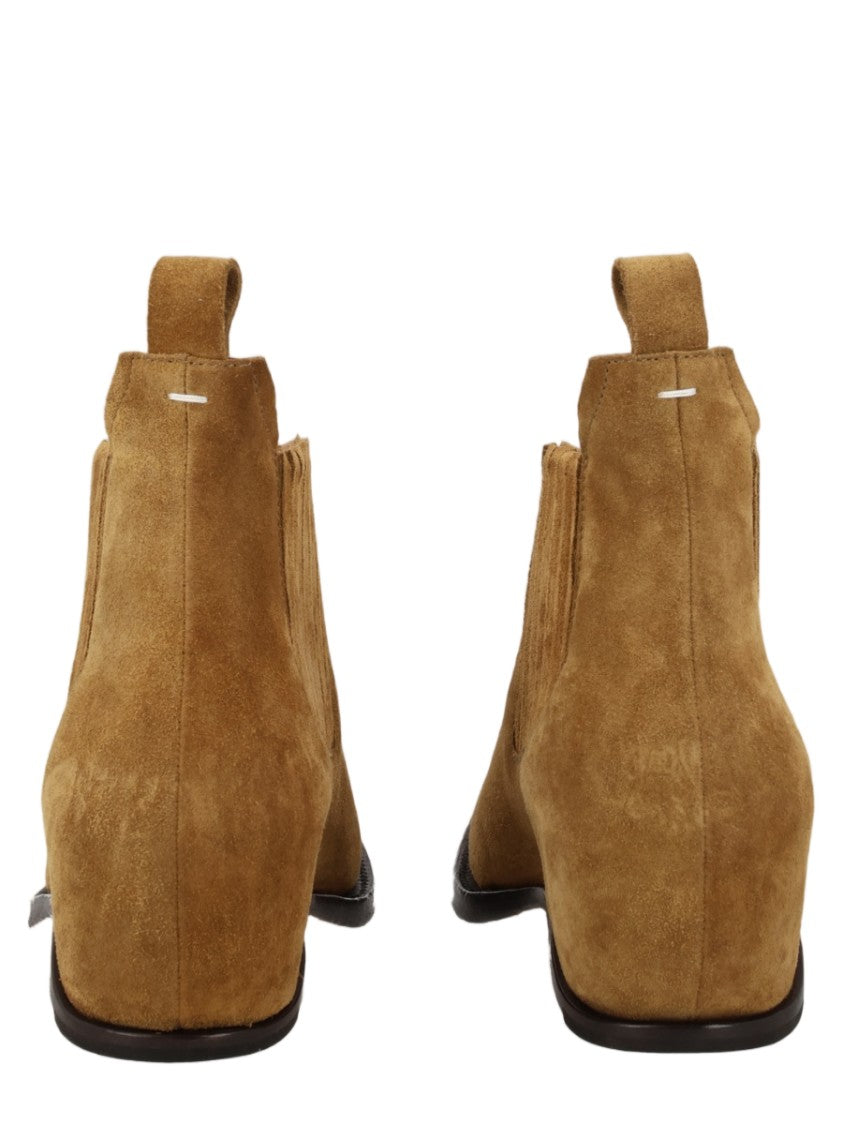 Maison Margiela Western Chelsea Heel-Less Suede Boots